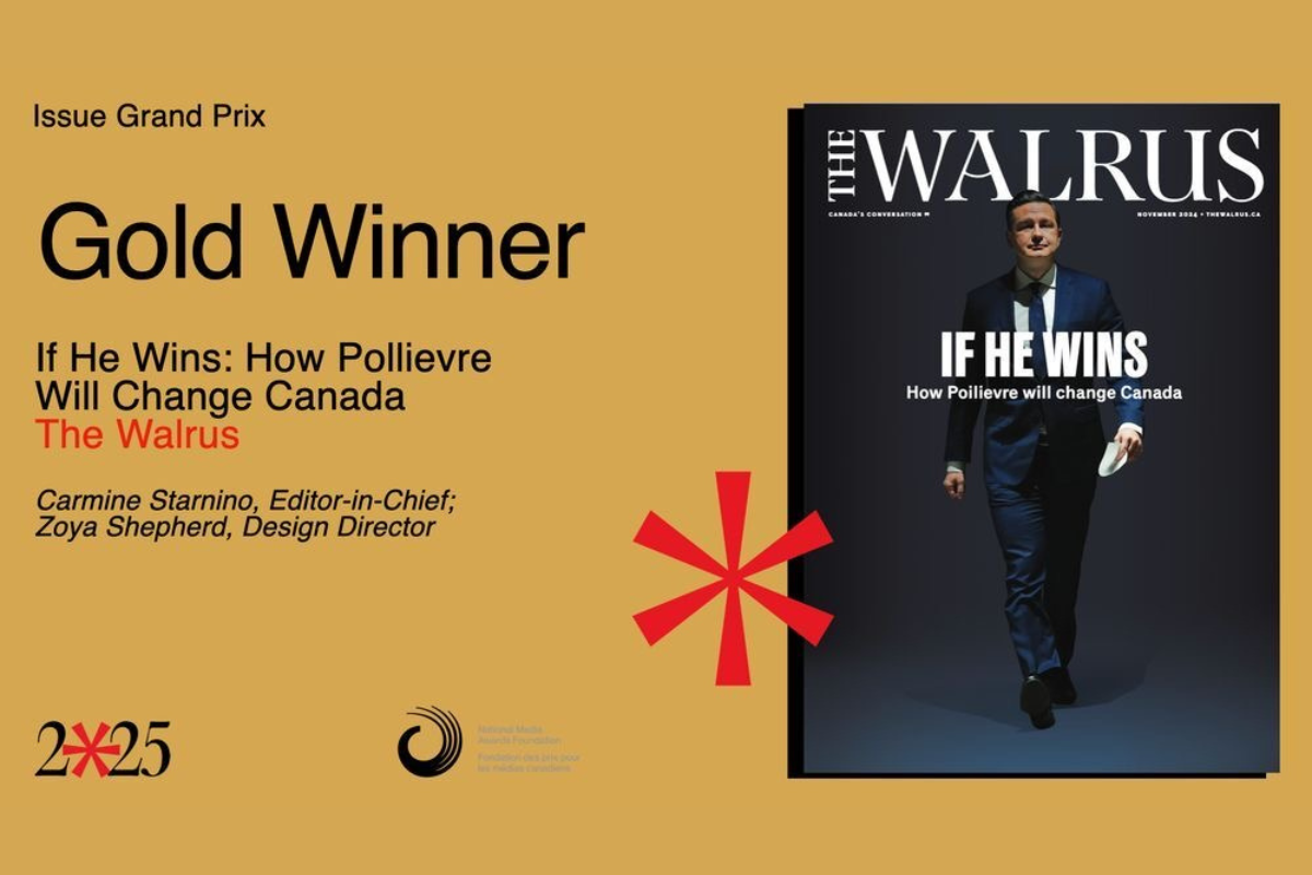 The Walrus Wins Gold in Issue Grand Prix at the National Magazine Awards